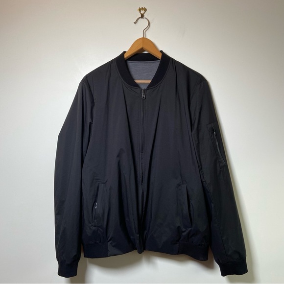 Rick Owens Slab Bomber Merino Wool Reversible Flight Jacket